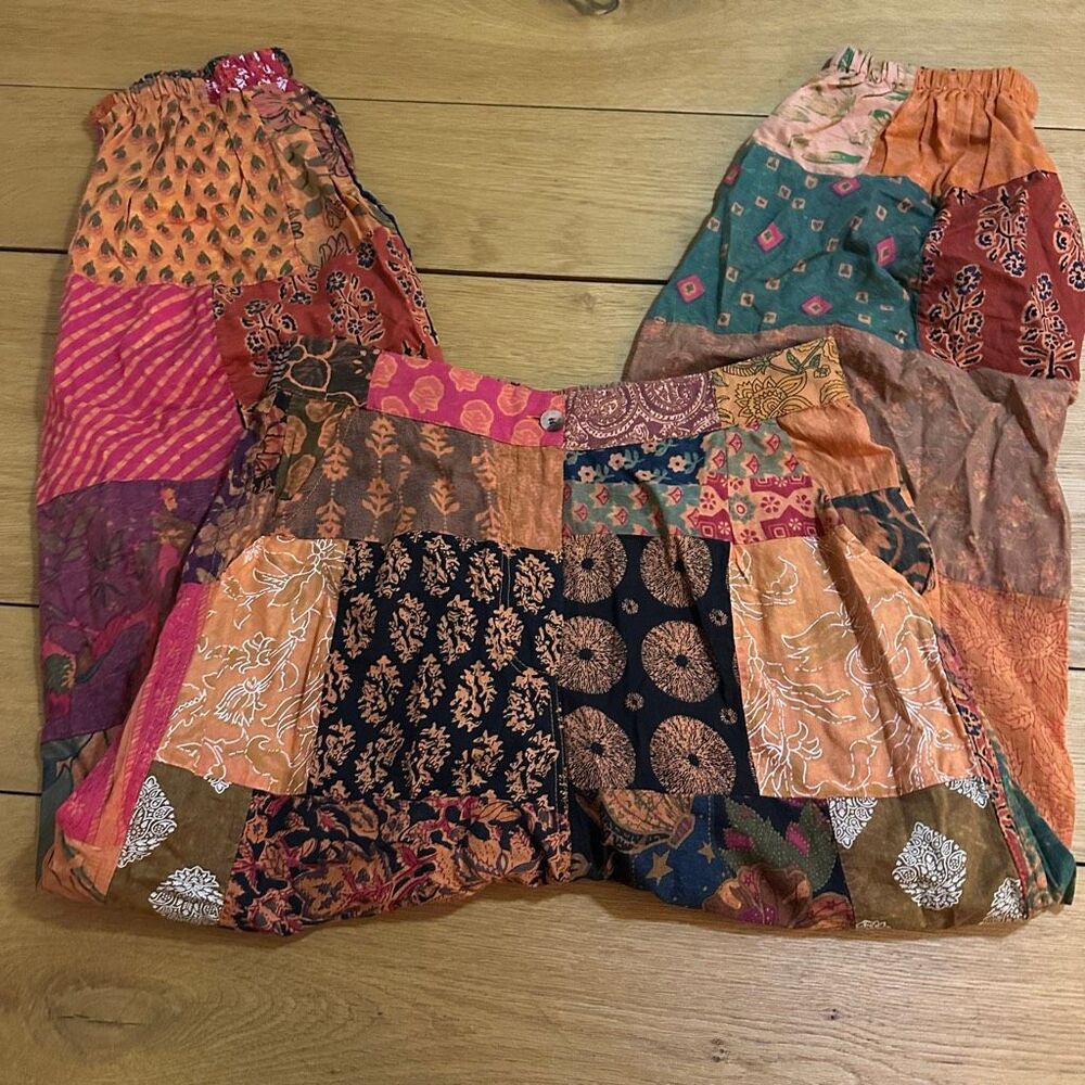 Earthbound bohemian patchwork pants medium - Picture 4 of 10